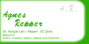 agnes repper business card